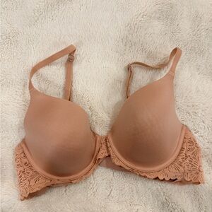 Aerie Lace-Trim Full Coverage Bra in Blush | 34C